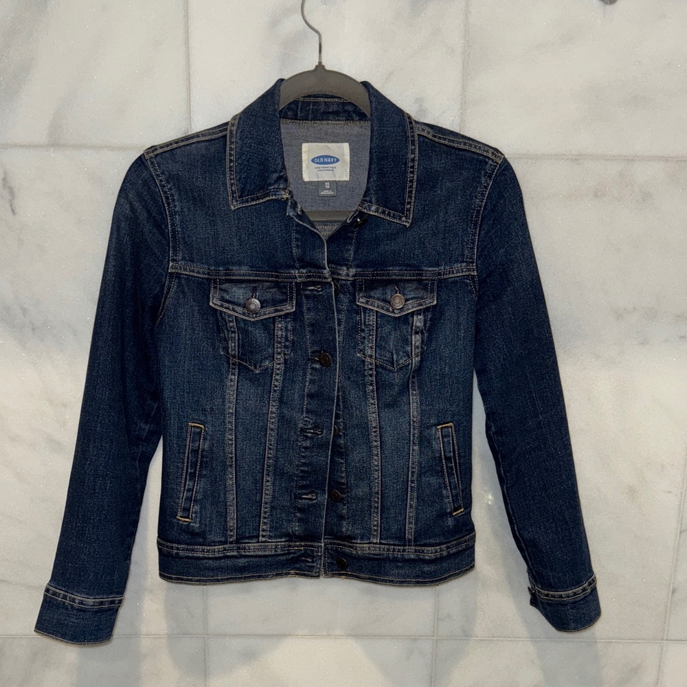 Old Navy Women's Dark Blue Denim Jacket